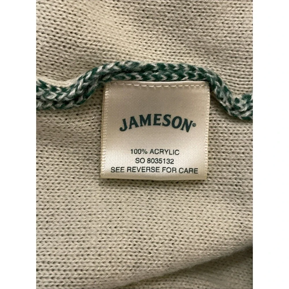 Jameson Festive Holiday Crew Neck Green Fair Isle Christmas Jumper Sweater Small